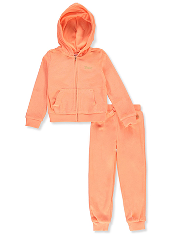 Juicy Couture Girls' 2-Piece Knit Joggers Set Outfit - CookiesKids.com