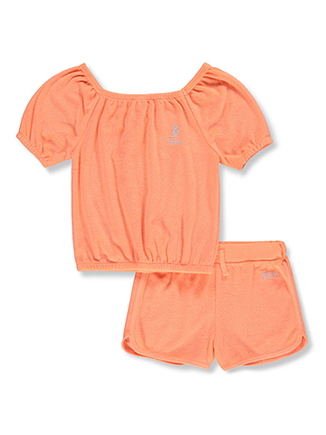 Juicy Couture Girls' 2-Piece Crest Shorts Set Outfit - CookiesKids.com