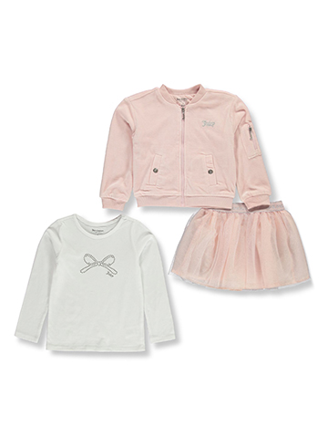 Juicy Couture Girls' 3-Piece Skirt Set Outfit - CookiesKids.com