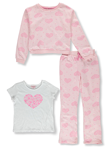 Juicy Couture Girls' 3-Piece Joggers Set Outfit - CookiesKids.com
