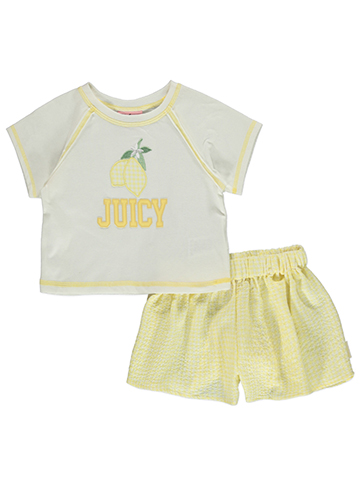 Juicy Couture Girls' 2-Piece Shorts Set Outfit - CookiesKids.com