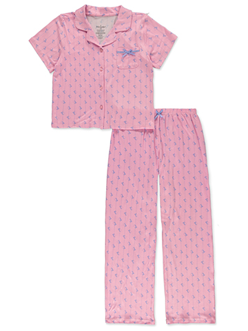 Baby Phat Girls' Logo Print Two-Piece Pajama Set - CookiesKids.com