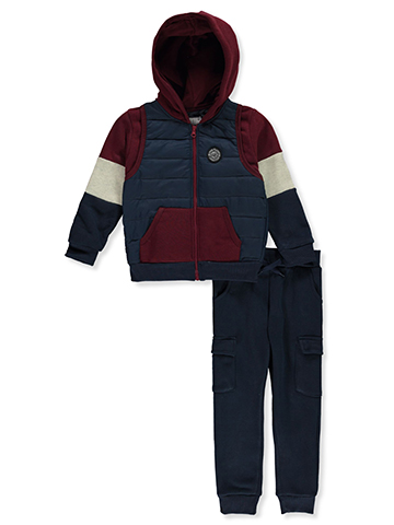 Free Planet Boys' 2-Piece Fleece Joggers Set Outfit - CookiesKids.com