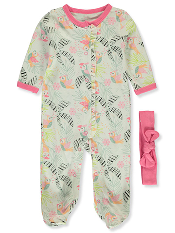 Mon Cheri Baby Girls' 2-Piece Tropical Palm Bodysuit Set - CookiesKids.com