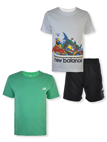 New Balance Boys' 3-Piece Shorts Set Outfit - CookiesKids.com