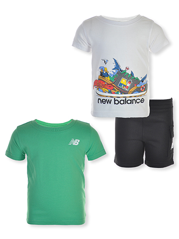 New Balance Boys' 3-Piece Shorts Set Outfit - CookiesKids.com