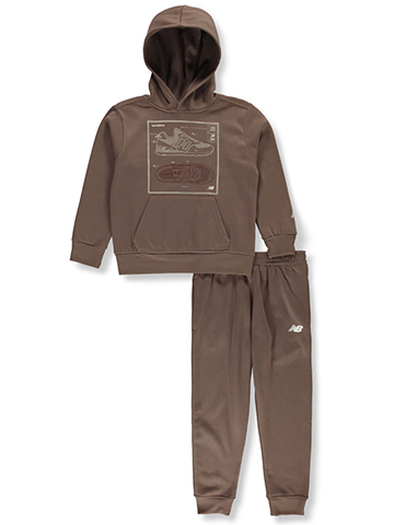 New Balance Boys' 2-Piece Fleece Joggers Set Outfit - CookiesKids.com