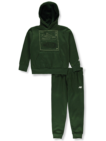 New Balance Boys' 2-Piece Fleece Joggers Set Outfit - CookiesKids.com