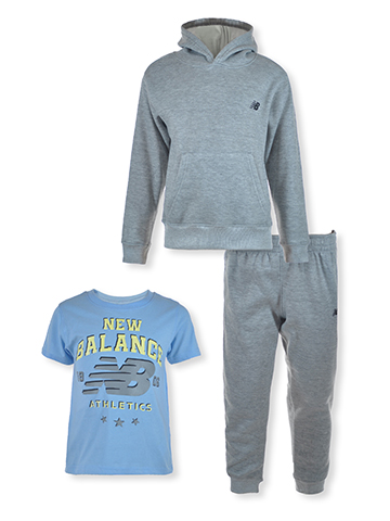 New Balance Boys' 3-Piece Joggers Set Outfit - CookiesKids.com