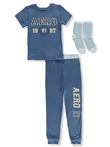 Aeropostale Girls' 3-Piece Varsity Pajamas Set - CookiesKids.com
