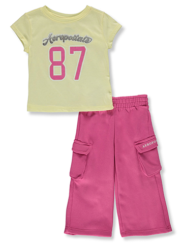 Aeropostale Baby Girls' 2-Piece Cargo Pants Set Outfit - CookiesKids.com