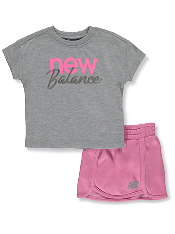 New Balance Baby Girls' 2-Piece Scooter Skirt Set Outfit - CookiesKids.com