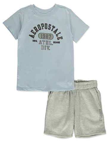 Aeropostale Boys' 2-Piece Varsity Shorts Set Outfit - CookiesKids.com
