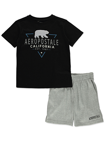 Aeropostale Boys' 2-Piece Bear Shorts Set Outfit - CookiesKids.com