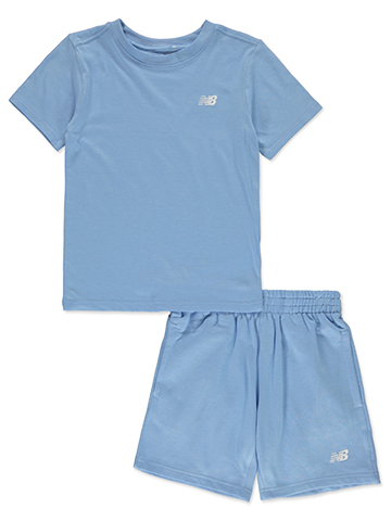 New Balance Boys' 2-Piece Sport Fleece Shorts Set Outfit - CookiesKids.com