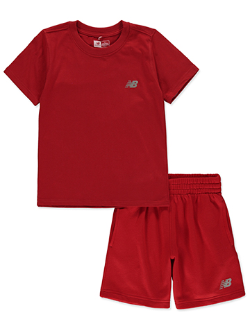 New Balance Boys' 2-Piece Sport Fleece Shorts Set Outfit - CookiesKids.com