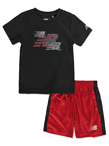 New Balance Boys' 2-Piece Sketch Shorts Set Outfit - CookiesKids.com