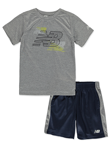 New Balance Boys' 2-Piece Sketch Shorts Set Outfit - CookiesKids.com