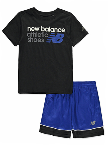 New Balance Boys' 2-Piece Sportswear Shorts Set Outfit - CookiesKids.com