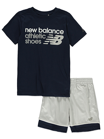 New Balance Boys' 2-Piece Sportswear Shorts Set Outfit - CookiesKids.com