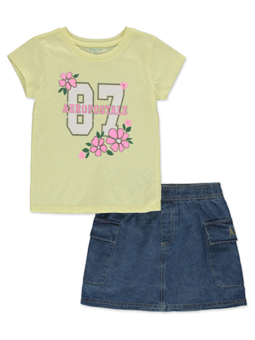 Aeropostale Girls' 2-Piece Scooter Skirt Set Outfit - CookiesKids.com