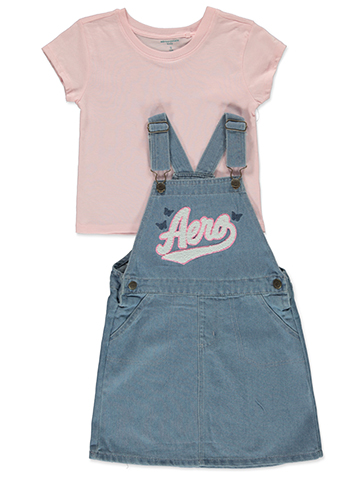 Aeropostale Girls' 2-Piece Skirtalls Set Outfit - CookiesKids.com