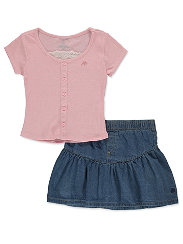 Aeropostale Girls' 2-Piece Scooter Skirt Set Outfit - CookiesKids.com