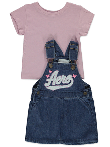Aeropostale Baby Girls' 2-Piece Skirtalls Set Outfit - CookiesKids.com