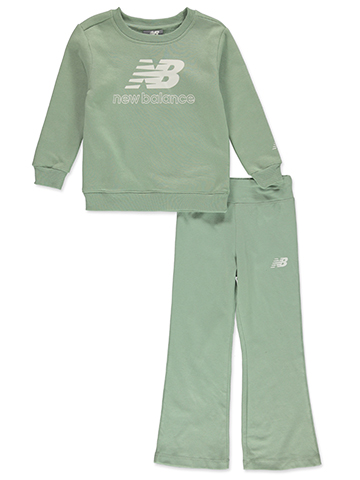 New Balance Girls' 2-Piece Flared Pants Set Outfit - CookiesKids.com