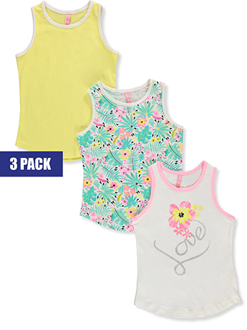 Dreamstar Girls' 3-Pack Butterfly Tank Tops - CookiesKids.com