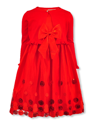 Pink Butterfly Girls' Special Occasion Polka Dot Sequin Dress - CookiesKids.com