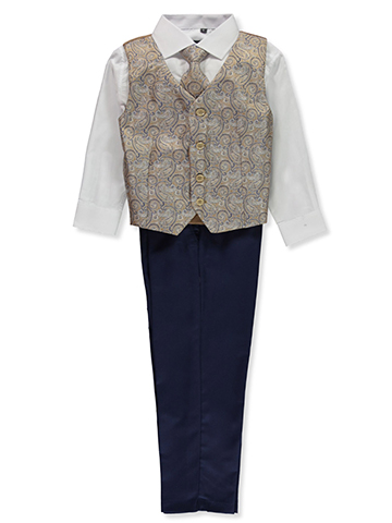 Kids World Boys' 4-Piece Ivy Vest Set - CookiesKids.com
