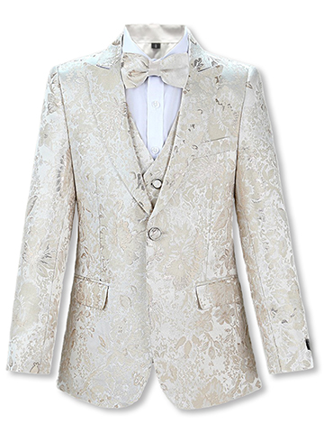 Kids World Boys' 5-Piece Brocade Suit - CookiesKids.com