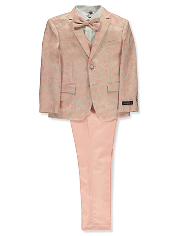 Kids World Boys' 5-Piece Brocade Suit - CookiesKids.com
