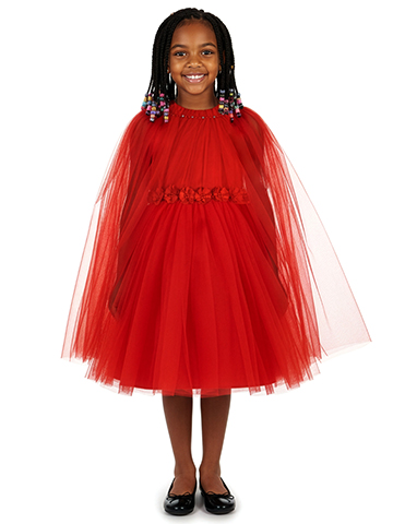 Pink Butterfly Girls' Caped Illusion Dress - CookiesKids.com