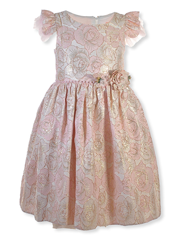 Pink Butterfly Girls' Gilded Rose Dress - CookiesKids.com