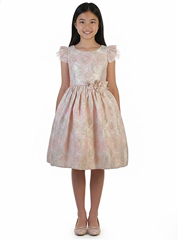 Pink Butterfly Girls' Gilded Rose Dress - CookiesKids.com