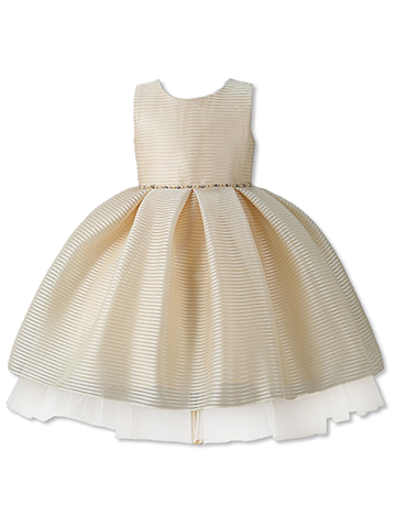 Pink Butterfly Girls' Stripe Dress - CookiesKids.com