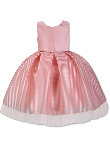 Pink Butterfly Girls' Stripe Dress - CookiesKids.com