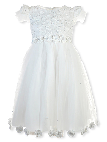 Pink Butterfly Girls' Floral Tulle Dress - CookiesKids.com