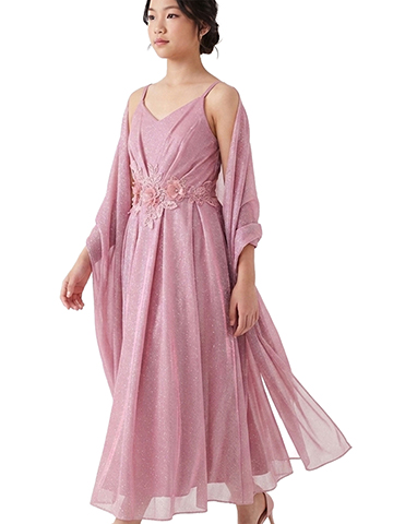 Pink Butterfly Glitter Party Dress and Shawl - CookiesKids.com