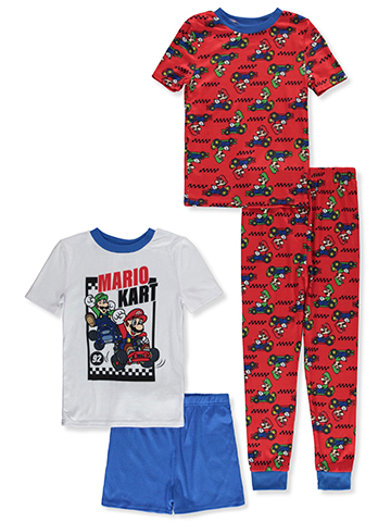 Super Mario Boys' 4-Piece Mix Match Pajamas Set - CookiesKids.com