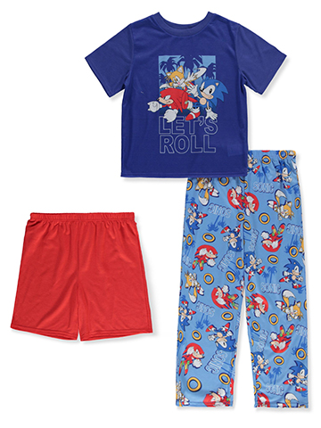 Sonic The Hedgehog Boys' 3-Piece Mix Match Pajamas Set - CookiesKids.com