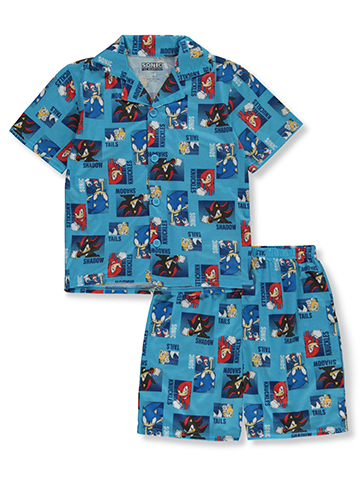 Sonic The Hedgehog Boys' 2-Piece Coat Style Pajamas Set - CookiesKids.com