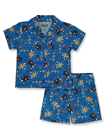 Sonic The Hedgehog Boys' 2-Piece Coat Style Pajamas Set - CookiesKids.com