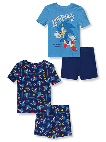 Sonic The Hedgehog Boys' 4-Piece Mix Match Pajamas Set - CookiesKids.com