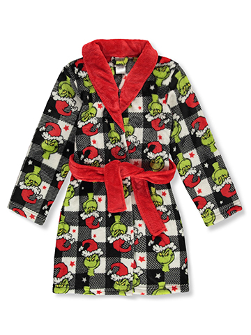 The Grinch Boys' Plush Christmas Bathrobe - CookiesKids.com