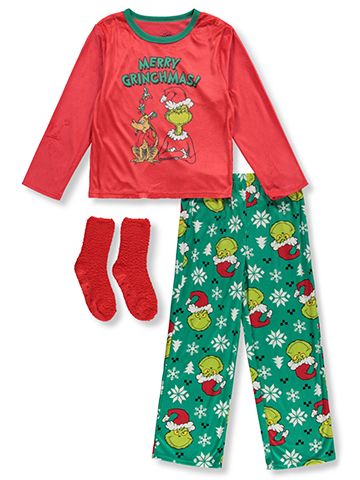 The Grinch Boys' 3-Piece Grinchmas Christmas Pajamas - CookiesKids.com