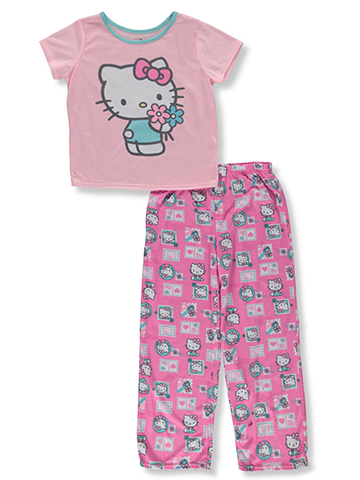 Hello Kitty Girls' 2-Piece Flowers Pajamas - CookiesKids.com