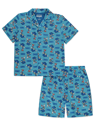 Sonic The Hedgehog Boys' 2-Piece Coat Style Pajamas Set - CookiesKids.com